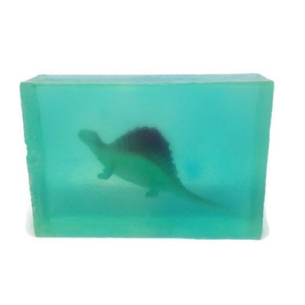 Kids Clear Soap With Mini Dinosaur Toy inside 4oz
